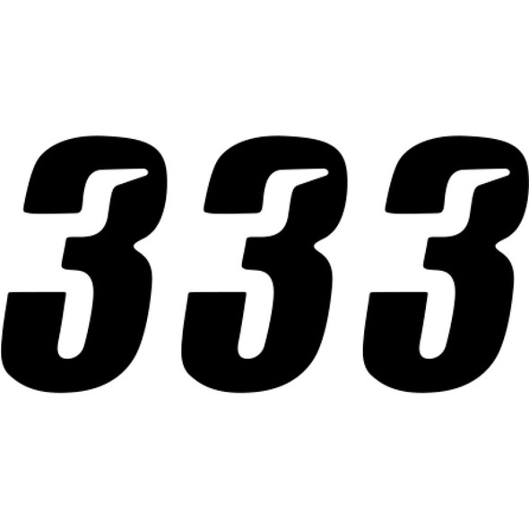 D'Cor Visuals Slash Number Plate - #3 - Black - 4" 45-27-3