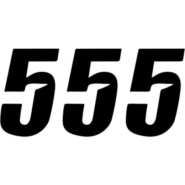D'Cor Visuals Slash Number Plate - #5 - Black - 4" 45-27-5