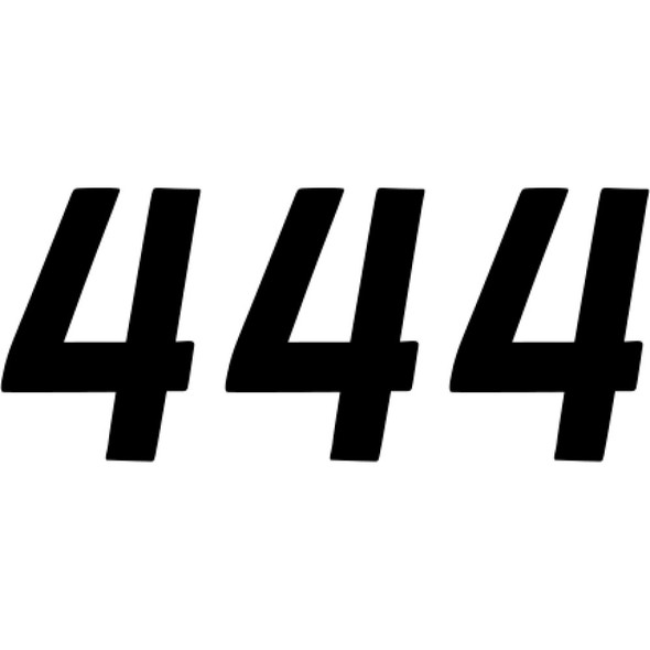 D'Cor Visuals Race Number Plate - #4 - Black - 6" 45-35-4
