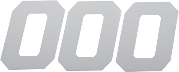 D'Cor Visuals Race Number Plate - #0 - White - 6" 45-36-0