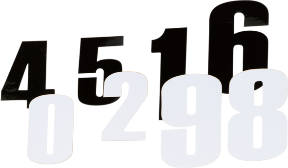 Moose Racing Race Number 4 - Black - 6" 80114