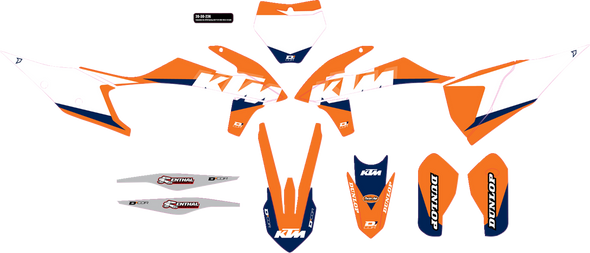 D'Cor Visuals Graphic Kit - White - Racing 20-30-224