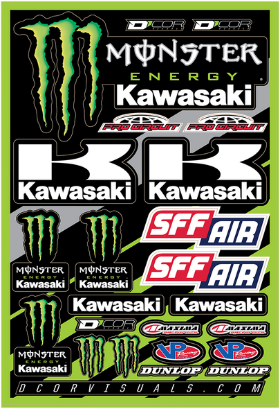 D'Cor Visuals Decal Sheet - Monster Energy - Kawasaki 40-20-116