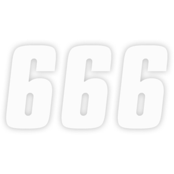 Factory Effex Fx Factory Number 6 - White - 6" 08-90056