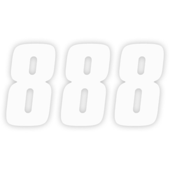 Factory Effex Fx Factory Number 8 - White - 6" 08-90058
