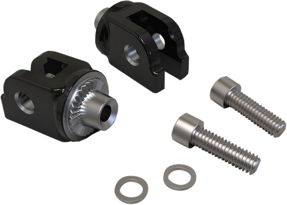 Ciro Peg Mount - Black Stainless Steel - Softail 60018
