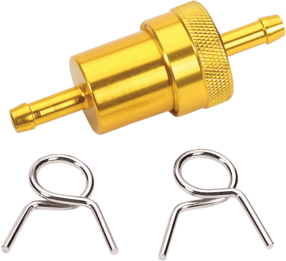 Anodized Aluminum Fuel Filter - Gold - 1/4" 14-34474 Anodized Aluminum Fuel Filter - Gold - 1/4" 14-34474