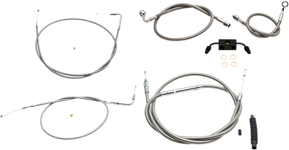 La Choppers Handlebar Cable/Brake Line Kit - 12" - 14" Ape Hanger Handlebars - Stainless Steel La-8321Kt-13