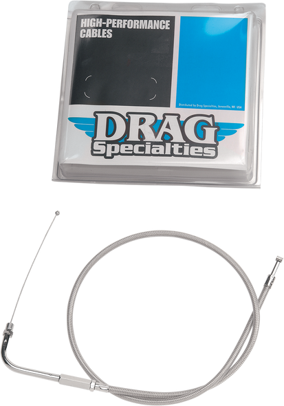 Drag Specialties Stainless Braided Throttle Cable - 31-3/4"