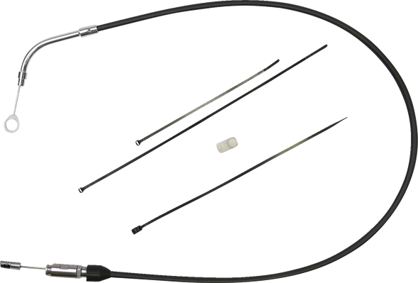 Drag Specialties Quick Connect Clutch Cable - Upper - 39" - Black/Chrome