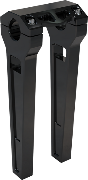 La Choppers Risers - Straight - 10" X 1-1/4" - Black Anodized La-7480-10B