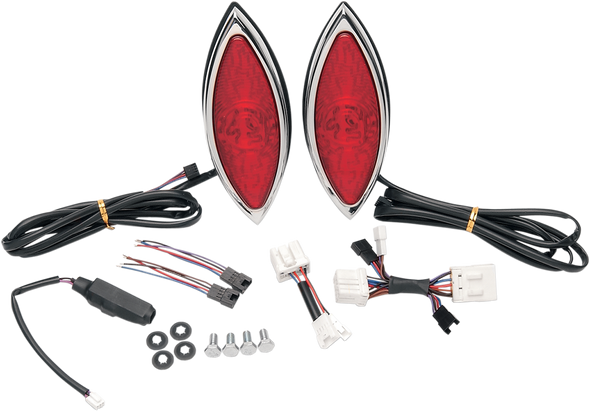 Russ Wernimont Designs Led Cat-Eye Lights - Chrome Bezel Rwd-310