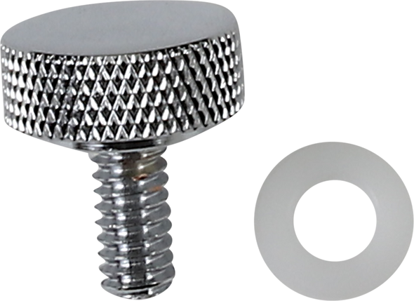 Drag Specialties Seat Knob - Smooth - Chrome - 1/4"-20