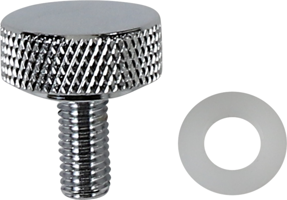 Drag Specialties Seat Knob - Smooth - Chrome - 1/4"-28