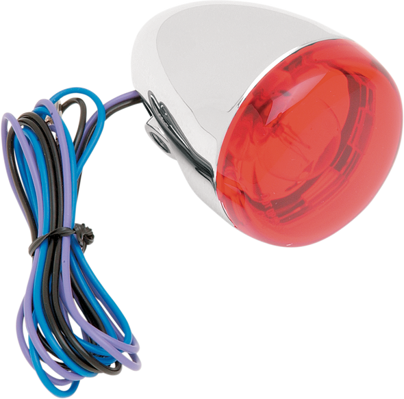Chris Products Turn Signal - Chrome/Red 8887R