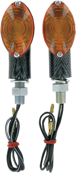 Ultra Mini Marker Lights - Carbon/Amber 25-8360