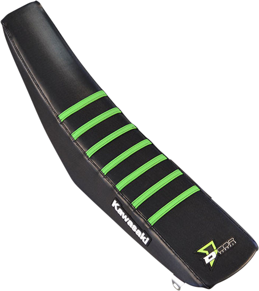 D'Cor Visuals Seat Cover - Black/Green - Kx '03-'08 30-20-126