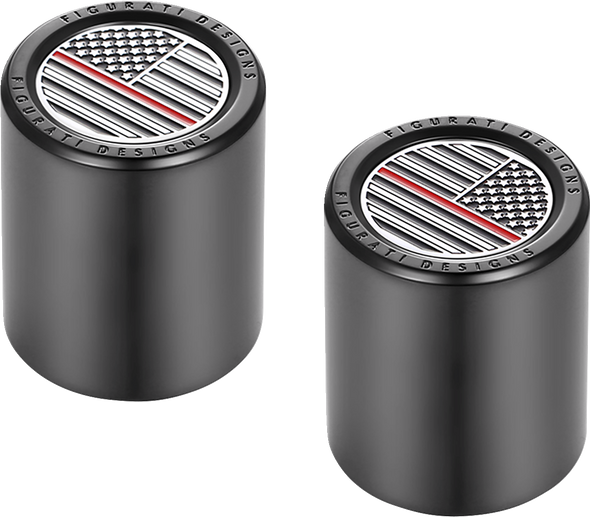 Figurati Designs Docking Hardware Covers - American Flag - Contrast Cut - Black Fd75-Dc-2730-Bk