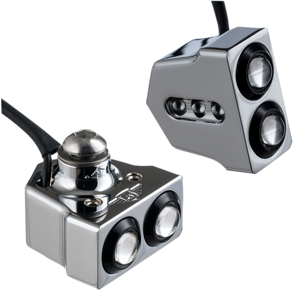 Joker Machine Led Side Mount Turn Signal - Chrome/Red 05-208-Rc Joker Machine Led Side Mount Turn Signal - Chrome/Red 05-208-Rc