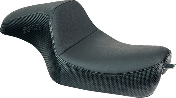Drifter Seat - Black Logo - Black Vinyl W/ Slipstop - Carbon Fiber - Xl '04-'22 4684A-Slyfox