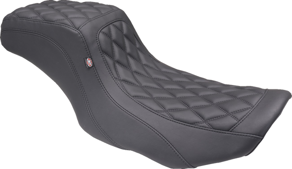 One Piece 2-Up Squareback Seat - Double Diamond - Black Stitch - Flh/Flt '23-'24 88415