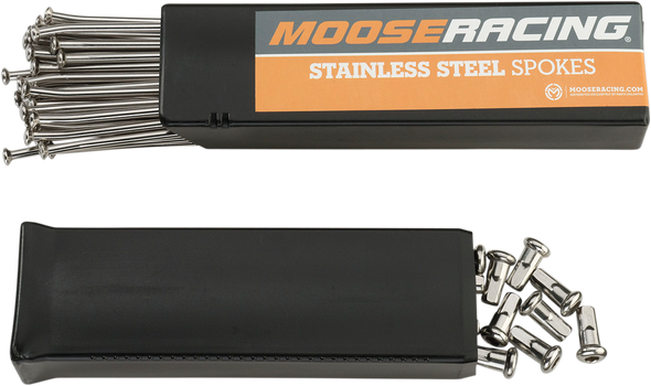 Moose Racing Spoke Set - Stainless Steel - Rear - 18" 1-22-308-S