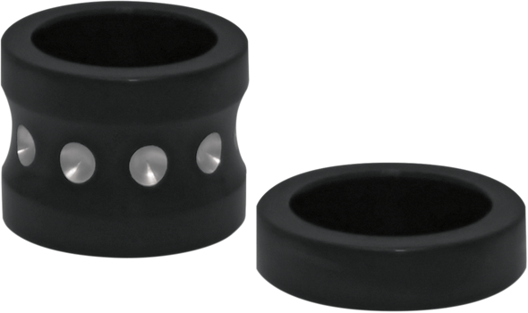 Covingtons Axle Spacers - Dimpled - Black - With Abs - Pair C0015-B