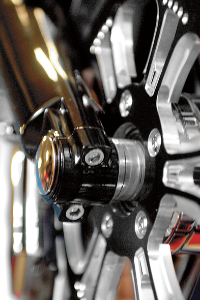 Klock Werks Lower Fork Leg/Axle Cap - Black Kws-01-0010-B