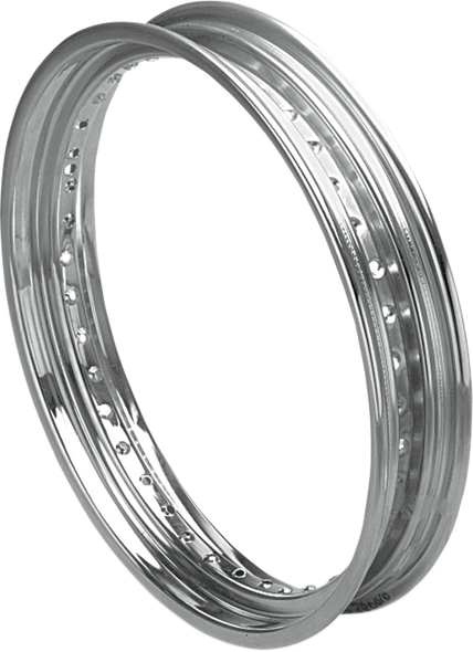 Drag Specialties Rim - Drop Center - Rolled Edge - 40 Hole - Silver - 19X2.5
