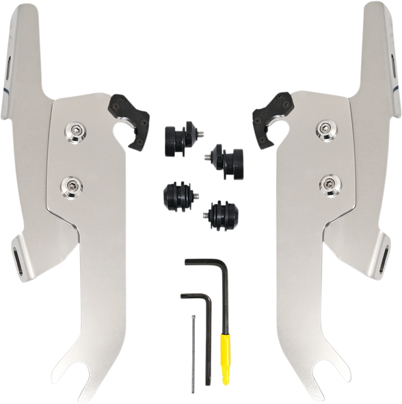 Memphis Shades Fats/Slim Windshield Trigger Lock Complete Mount Kit - Polished - Flsl Mek2051