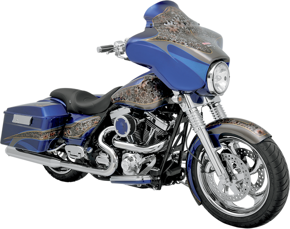 Klock Werks Flare Windshield - 6-1/2" - Black - '96-'13 Flht Kww-01-0200