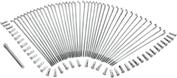 Drag Specialties Spoke Set - Drop Center - Front - Stainless Steel - 21"