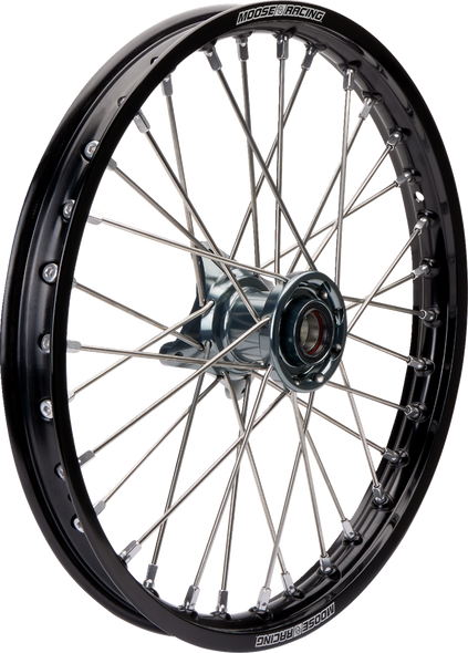 Moose Racing Wheel Assembly - Sx-1 - Complete - Front - Black Wheel/Gray Hub - 17X1.4 Mf-14017-Bkgy