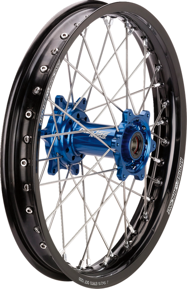 Moose Racing Wheel Assembly - Sx-1 - Complete - Rear - Black Wheel/Blue Hub - 16X1.85 Yr-18616-Bkbu