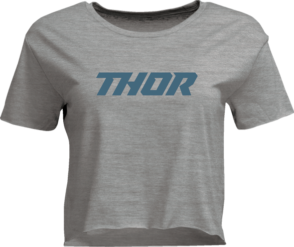 Women'S Corp Crop T-Shirt - Heather Gray - Small