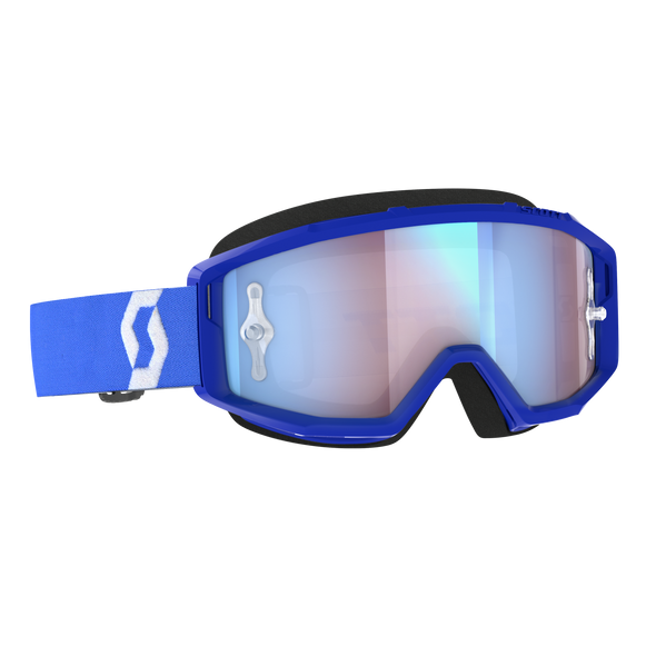 Scott Primal Goggles - Blue/White - Blue Chrome Works 2785971006349