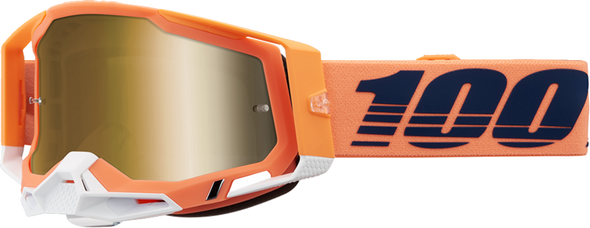 100% Racecraft 2 Goggles - Coral - True Gold Mirror 50010-00018