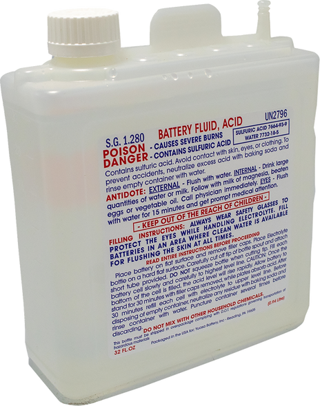 Yuasa Battery Acid - 32 Oz. Yuaacid32Box