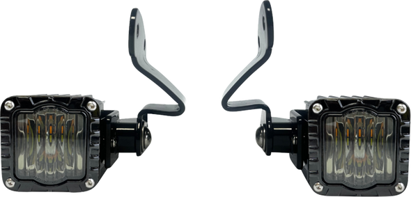 Custom Dynamics Front Turn Signals - Shark Demon® - Led - Amber/White - Smoke Sd-23Rg-Ft-Awâ 