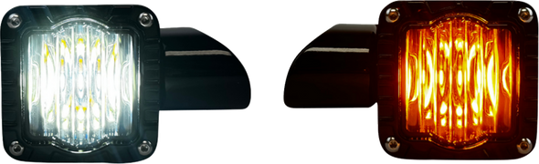 Custom Dynamics Turn Signal - Shark Demon - Led - Front - Smoke Lens Sd-Rg-Ft-Aw