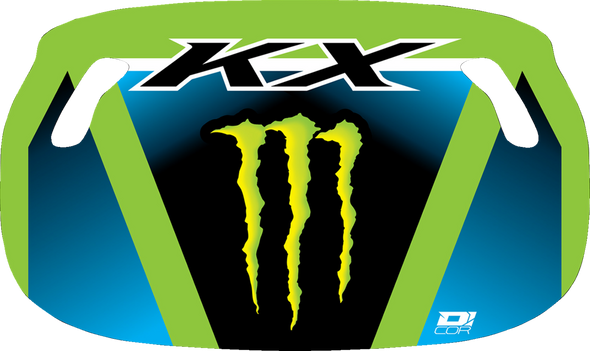 D'Cor Visuals Pit Board - Green/Blue - Monster Energy Logo 60-60-125