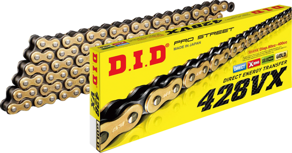 Did 428 Vx - Drive Chain - 120 Links - Gold And Black 428Vxg120Fb