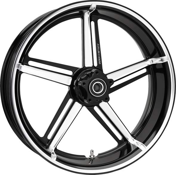 Arlen Ness Wheel - Factory 24 - Front/Rear - Black/Contrast Cut - 18X5.5 71-420