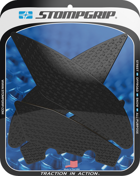 Stompgrip Traction Pad Tank Grips - Icon - Black - Yzf-R6 55-14-0145B