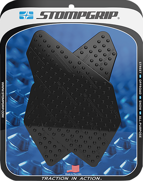 Stompgrip Traction Pad Tank Grips - Volcano - Black - Versys-X 300 55-10-0028-1B
