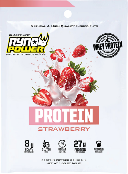 Ryno Power Strawberry Protein - Single Smp-Straw
