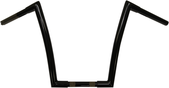 Todd'S Cycle 1-1/4" Strip Handlebar - 14" Rise - Black 0601-2551