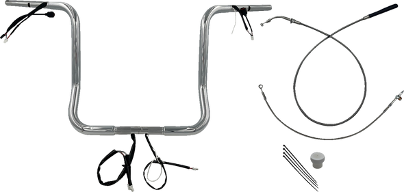 Fat Baggers Inc. 1-1/4" Ez Install Round Top Handlebar - 16" - Chrome 939016