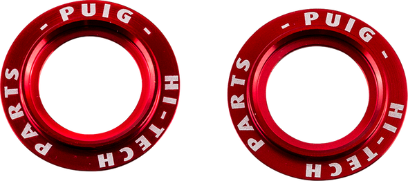 Puig Hi-Tech Parts Axle Slider Rings Univ Red 20271R