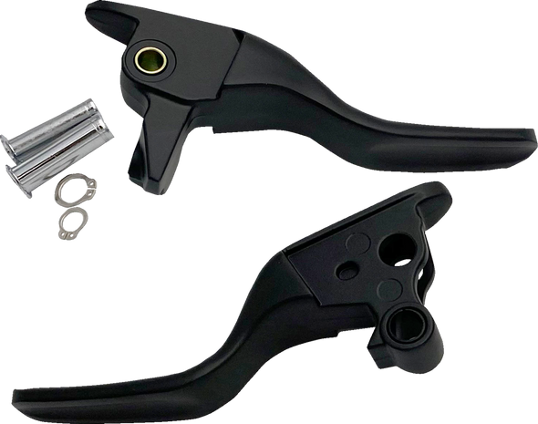 Drag Specialties Lever Set Short Matte Black 08-13 Tour
